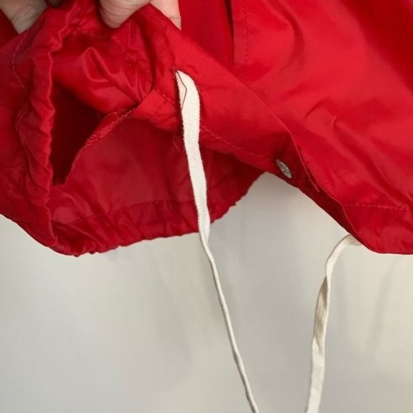 Five Four LA Jacket Men Medium Red Lightweight Elastic sleeve Stowaway Hood NWT - Picture 13 of 15